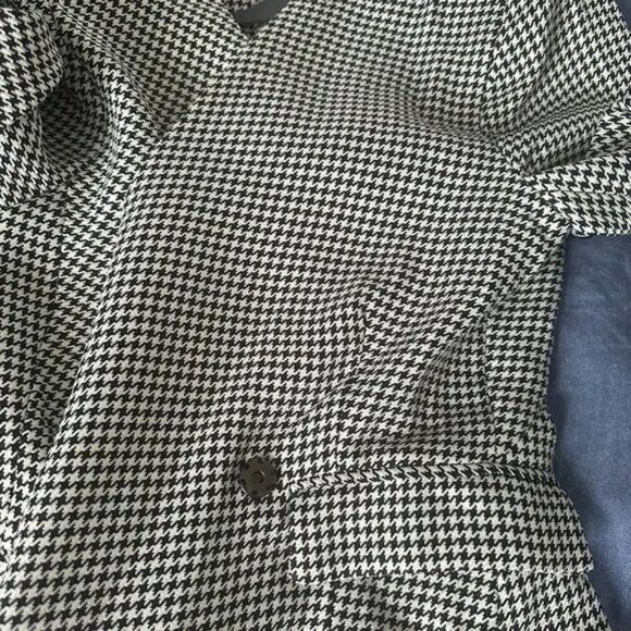 Jason Wu Houndstooth Blazer Wrap Mini Dress Long Sleeves Black Size Medium - Picture 2 of 4